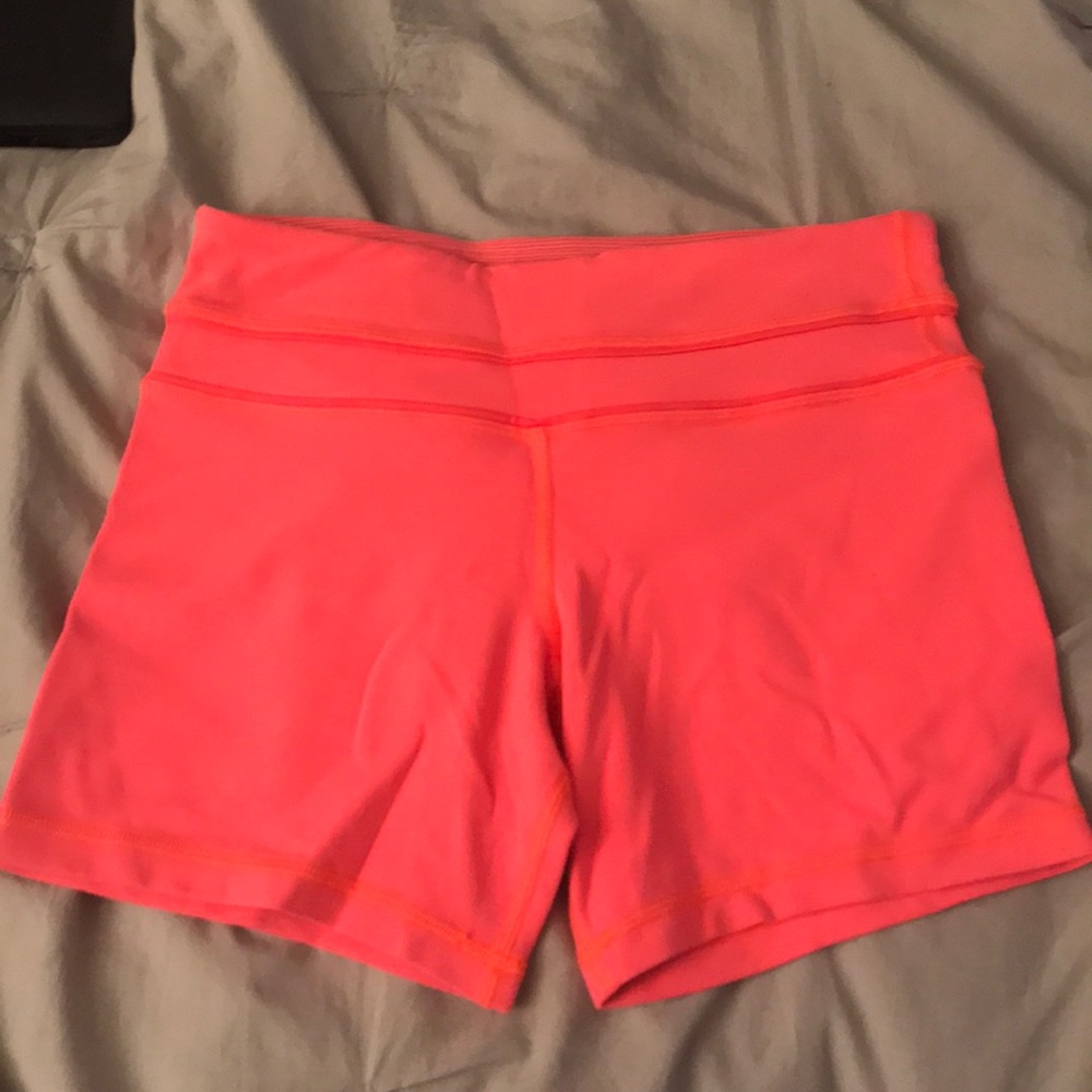 Lululemon pink bike shorts